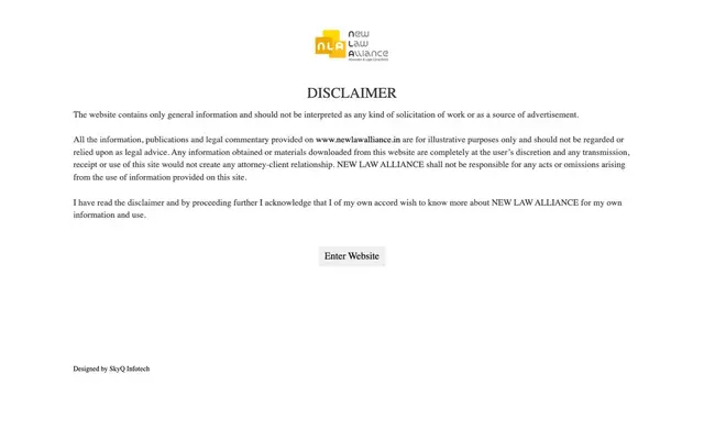 New Law Alliance — before redesign
